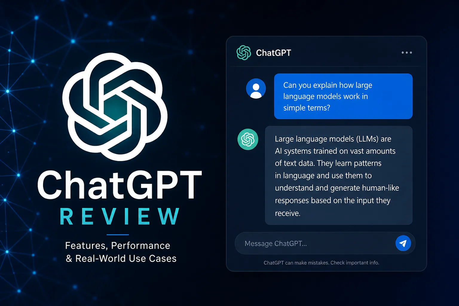 ChatGPT sohbet arayüzü ve OpenAI yapay zeka asistanı